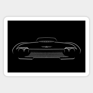 1963 Ford Thunderbird (Bullet Bird) - front stencil, white Magnet